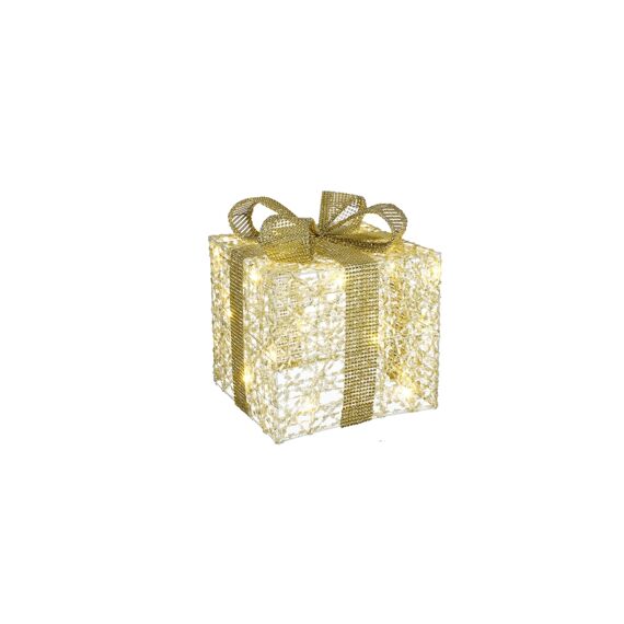 Cadeau Goud 20 Led L25Xb25Xh30Cm