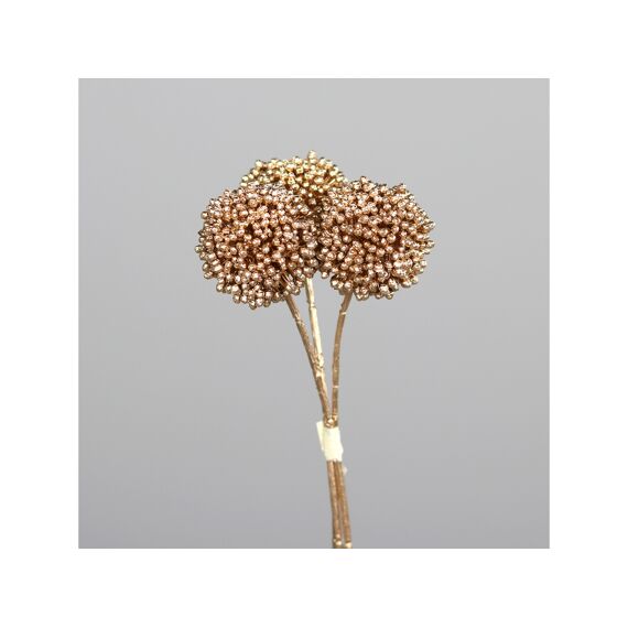 Allium, Metaal, Bundel X3, Prijs per bundel, 25 cm, Goud