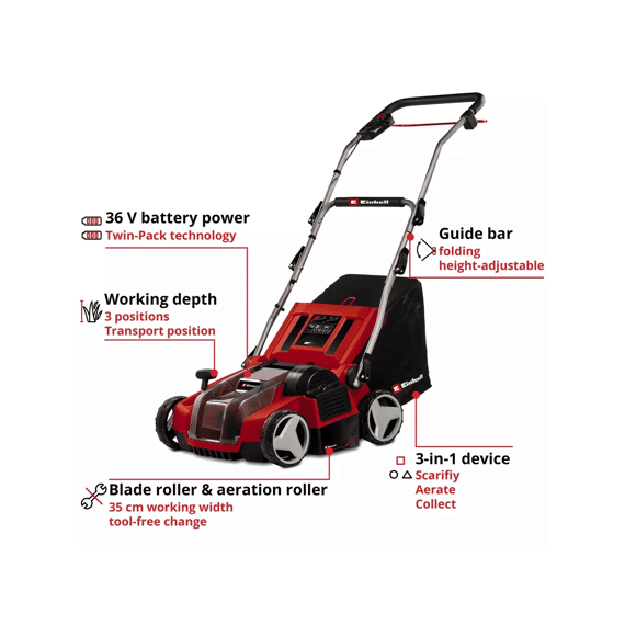 Einhell Verticuteerder En Beluchter Ge-sa 36/35 Li-solo