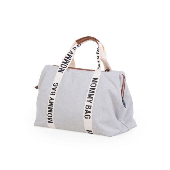 Childhome Mommy Bag Large Signature Canvas Off White