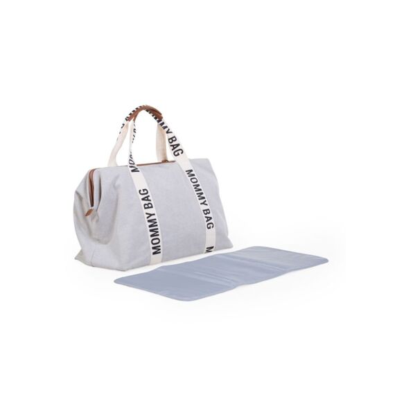 Childhome Mommy Bag Large Signature Canvas Off White