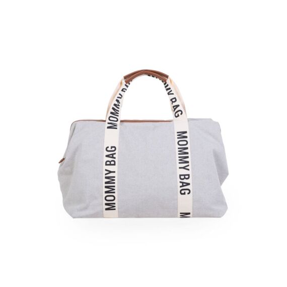 Childhome Mommy Bag Large Signature Canvas Off White