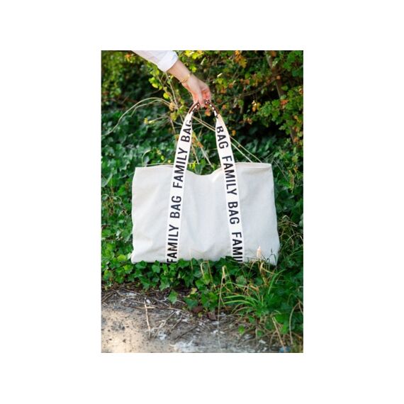 Childhome Family Bag Signature Canvas Off White