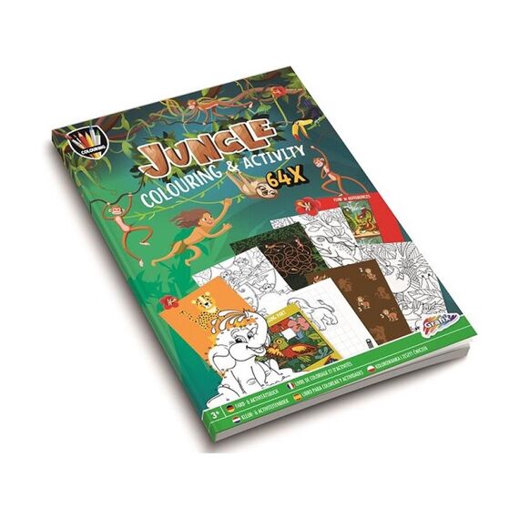 Kleur- En Activiteitenboek A4 Jungle 64 Pagina's