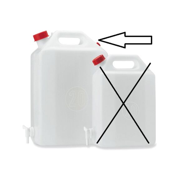 Jerrycan Wit 20 Liter Met  Kraan