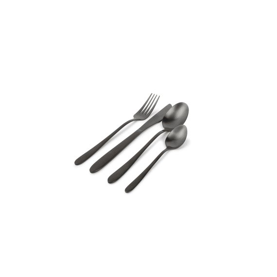 Ona Bestekset Slim Mat Zwart 24-Delig