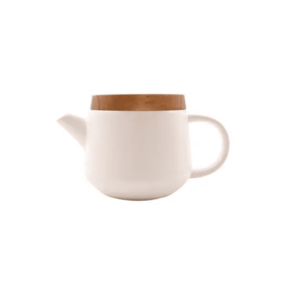 Point-Virgule Theepot Uit Aardewerk Met Deksel Acacia Wit 600Ml