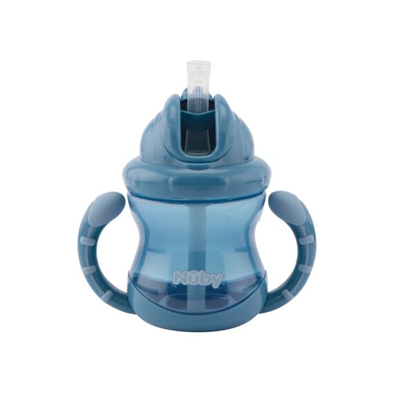 Nuby Flip It Antilekbeker Met Handvaten 240Ml Blauw