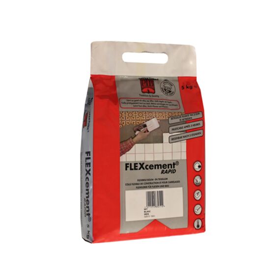 Ptb Flexcement Rapid Supersnelle Flex Bouw-En Tegellijm Grijs 5Kg