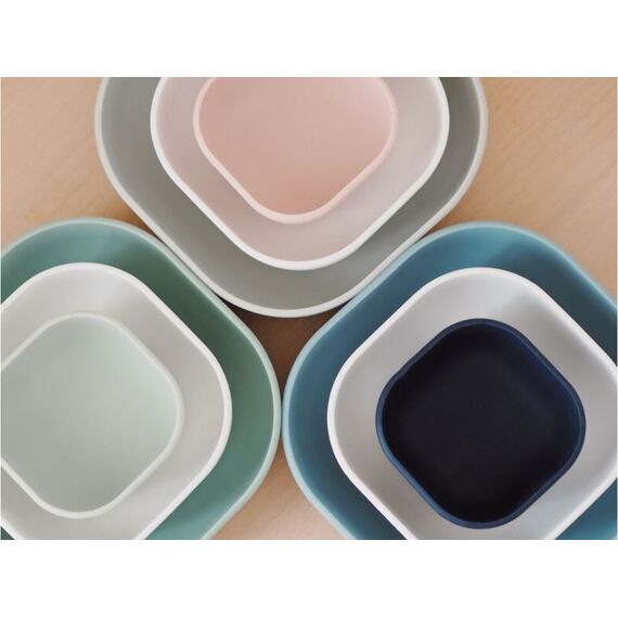 Beaba Set Van 3 Nestbare Silicone Kommen (Velvetgrey/Cotton/Dustyrose)