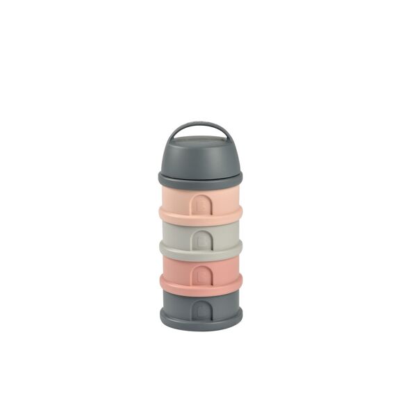 Beaba Stapelbare Doseerdozen 4 Compartimenten Mineral Grey/Pink