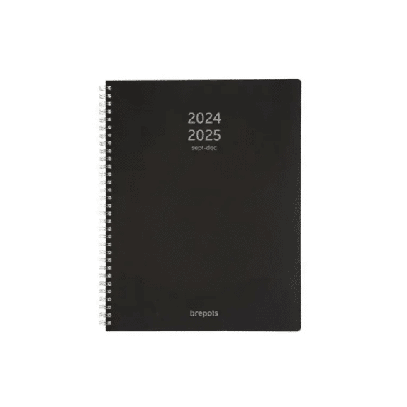 Brepols Schoolagenda Weekoverzicht A4 4-Talig Polyprop Zwart