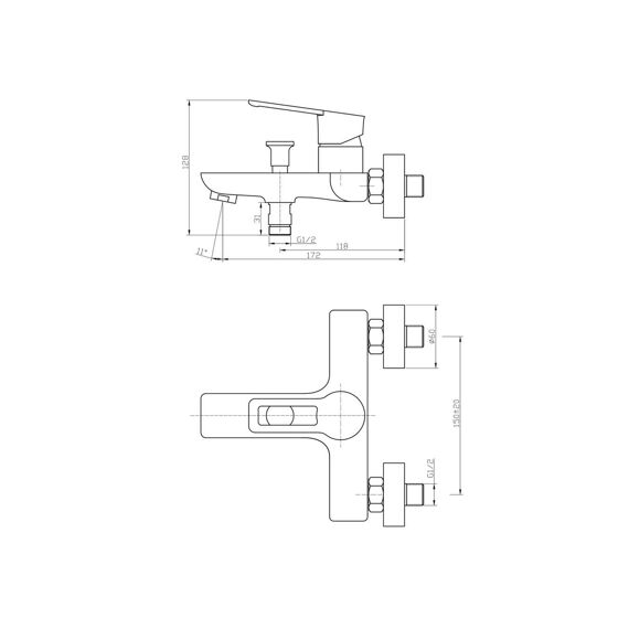 Braga Badkraan Compleet Geborsteld Inox