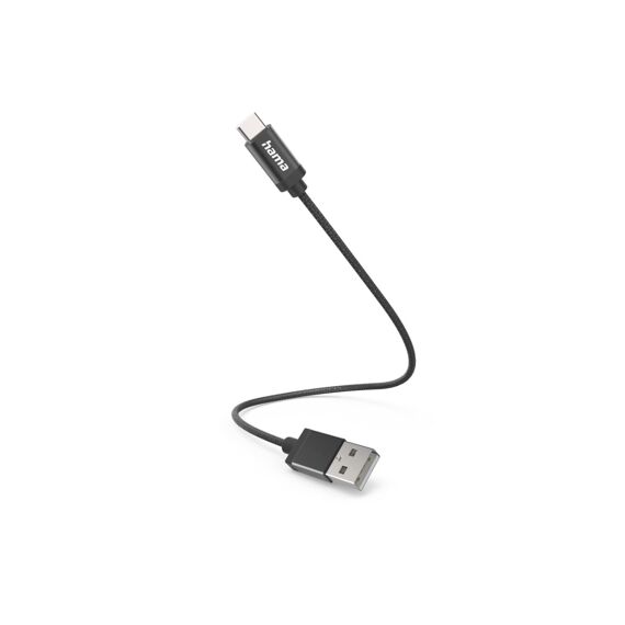 Hama Laadkabel Usb-A Naar Usb-C 0.2M Zwart