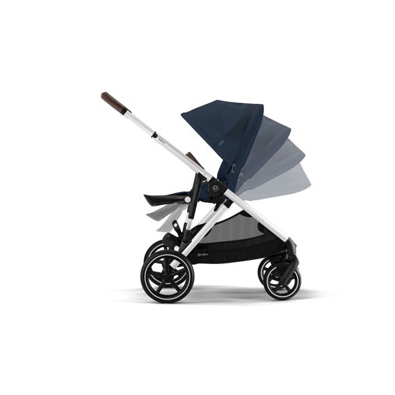 Cybex Gazelle S Wandelwagen Zilver Frame Met Zitting Ocean Blue/ Navy Blue