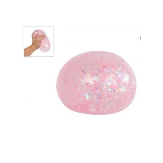 Glamour Mega Squeeze Knijpbal Flower And Glitter 9Cm