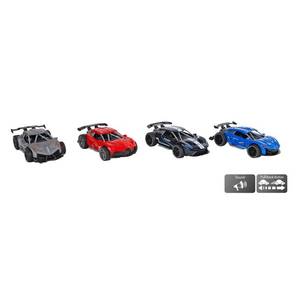 Roadblasters Auto Die Cast Pull Back Geluid 16Cm4 Assortie