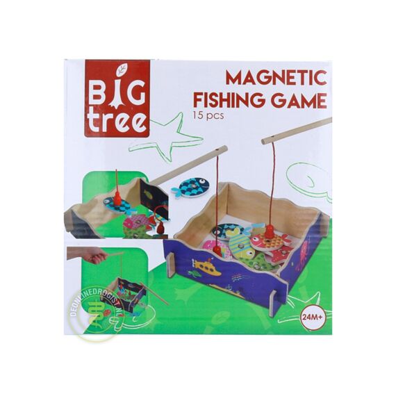 Big Tree Magnetisch Visspel Hout 15Delig 18Cm