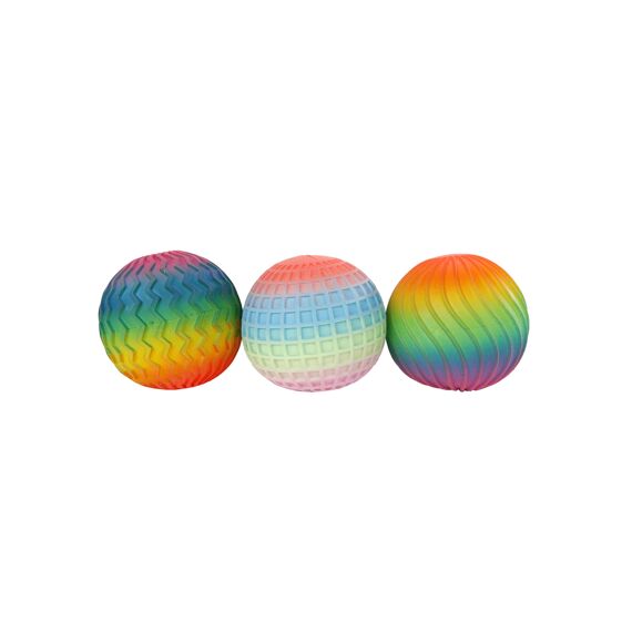 Fidget Rainbow Ribbel Squeeze Bal 7Cm 4 Assortie