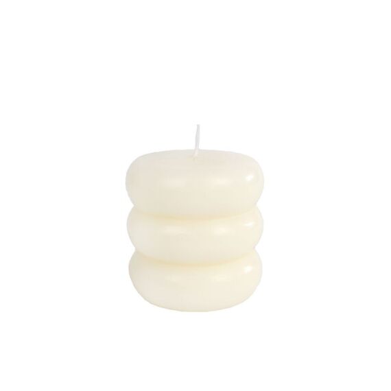 Kaars Rings S Creme 7.5X7.5X7.5Cm