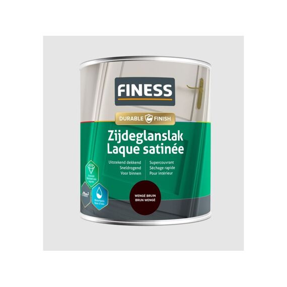 Finess Zijdeglanslak Waterbasis Acryl 750 Ml Wengé Bruin