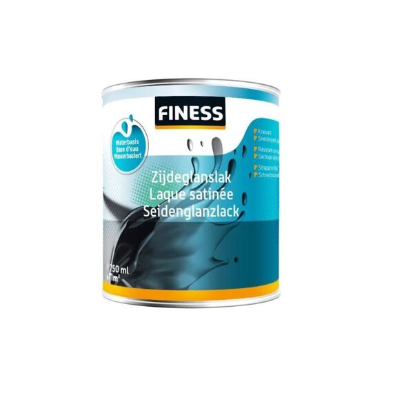 Finess Zijdeglanslak Waterbasis Acryl 750 Ml Zinkgrijs