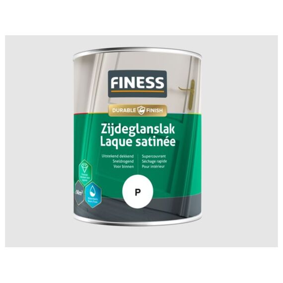 Finess Zijdeglanslak Waterbasis Acryl 750 Ml Parel Grijs