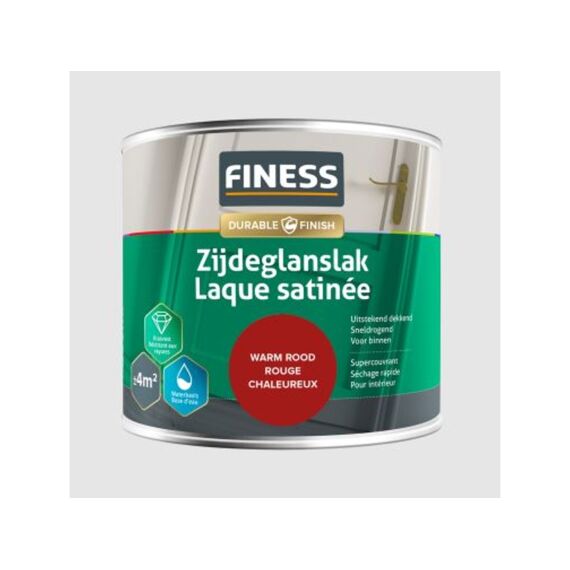 Finess Zijdeglanslak Waterbasis Acryl 250 Ml Warm Rood