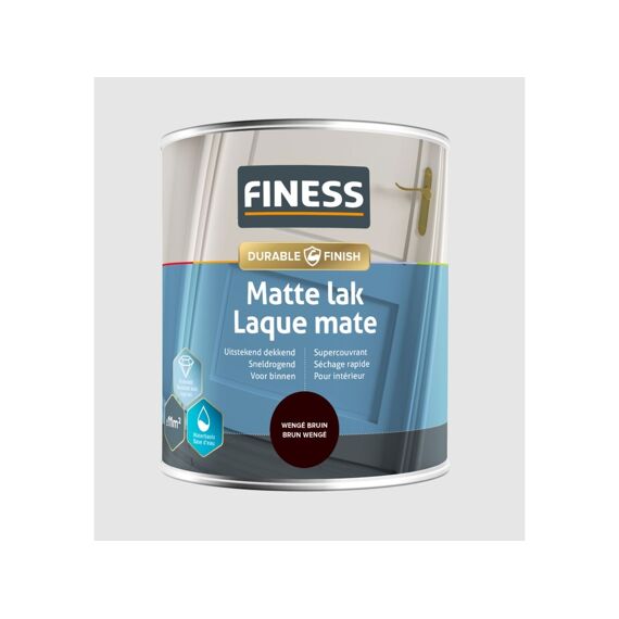 Finess Matte Lak Waterbasis Acryl 750 Ml Wengé Bruin