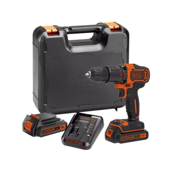 Black-Decker Schroefklopboormachine 2X18V 2.0Ah Snellader