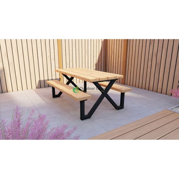 Kinderpicknicktafel Ijzer Onderstel G Zitting Hoogte 39Cm Blad Hoogte 64Cm