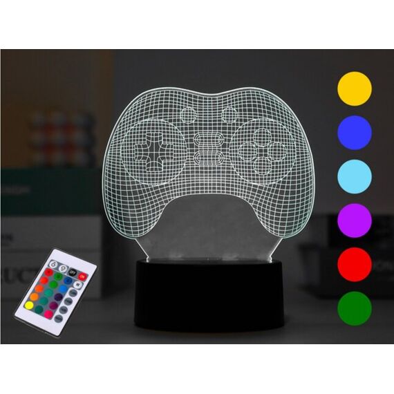 I Total 3D Led Lamp Gaming Met Touch Basis En Afstandsbediening 7 Kleuren 14X16.5Cm