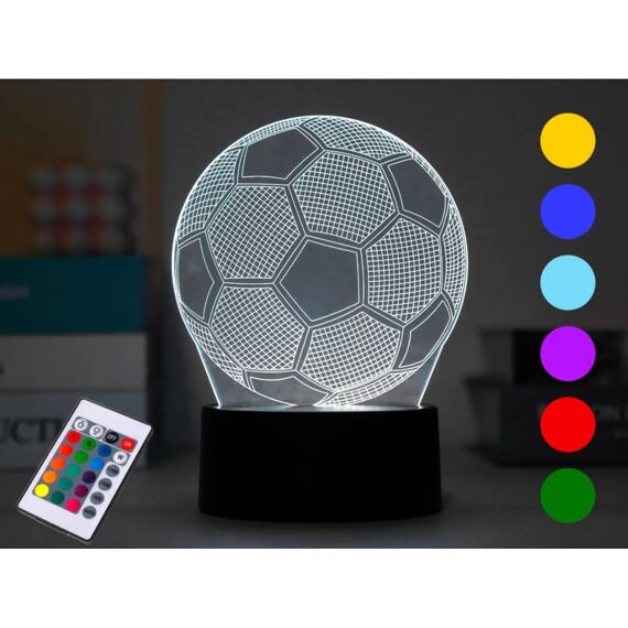 I Total 3D Led Lamp Voetbal Met Touch Basis En Afstandsbediening 7 Kleuren 13.5X17Cm