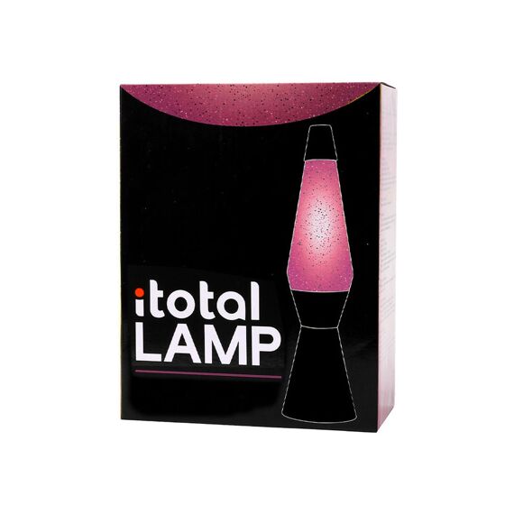 I Total Lava Lamp Zwarte Basis Met Glitter Liquid 36Cm