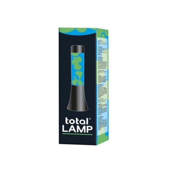 I Total Lava Lamp Zwarte Basis Blauw/Groene Liquid 30Cm