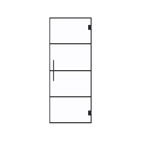 Thytan Every Way Black Line 4-ruit 201x78 + Zwart Beslag