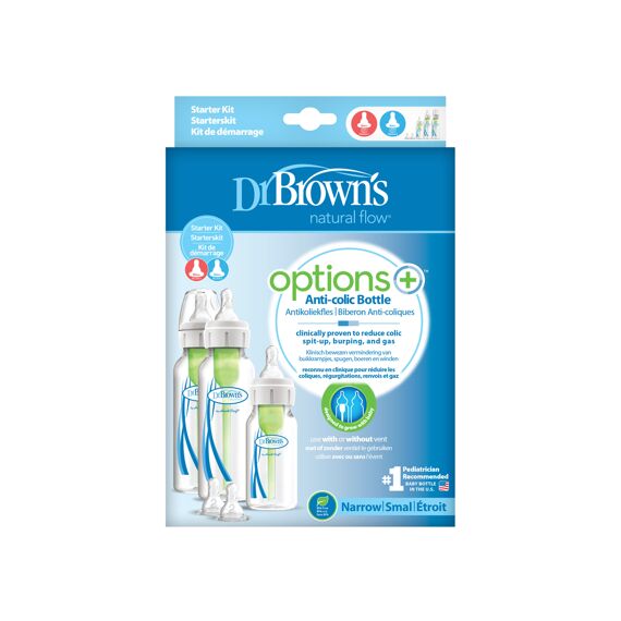 Dr Brown Startpakket Standaard Zuigfles (1x120ml-2x250ml-3xfase 1-2xfase 2)