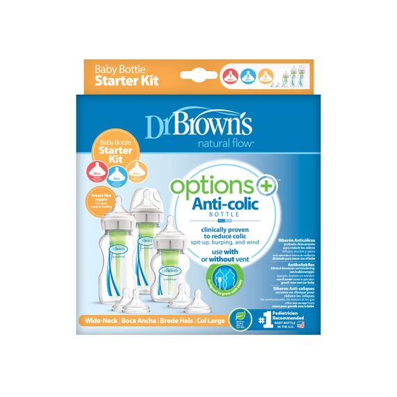 Dr Brown Startpakket Brede Hals Zuigfles (1x150ml-2x270ml-3xfase 1-2xfase 2-2xfase 3)