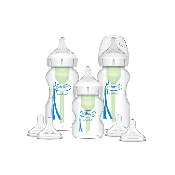Dr. Brown's Startpakket Brede Hals Zuigfles (1x150ml-2x270ml-3xfase 1-2xfase 2-2xfase 3)