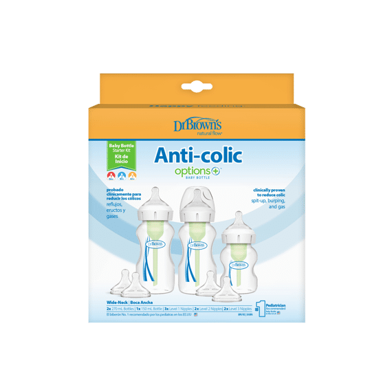 Dr. Brown's Startpakket Brede Hals Zuigfles (1x150ml-2x270ml-3xfase 1-2xfase 2-2xfase 3)