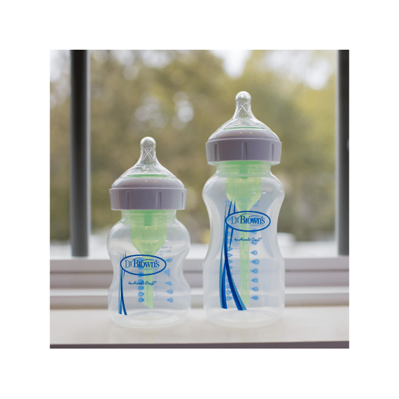 Dr. Brown's Startpakket Brede Hals Zuigfles (1x150ml-2x270ml-3xfase 1-2xfase 2-2xfase 3)