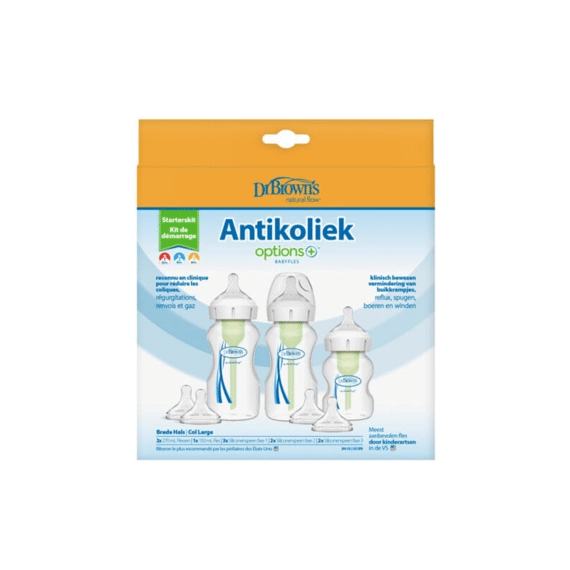Dr. Brown's Startpakket Brede Hals Zuigfles (1x150ml-2x270ml-3xfase 1-2xfase 2-2xfase 3)