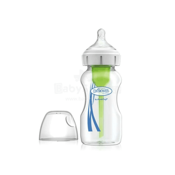 Dr. Brown's Brede Hals Zuigfles Glas 270ml Incl Speen Fase 1