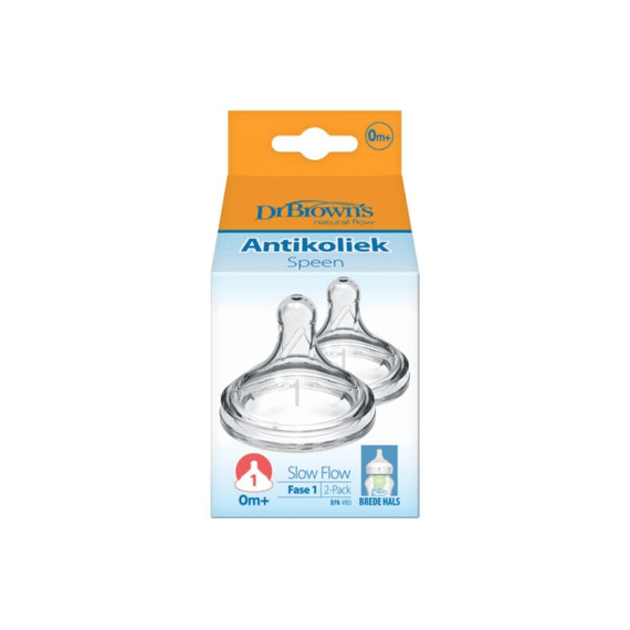 Dr. Brown's Zuigspeen Brede Halsfles Fase 1