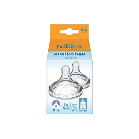 Dr. Brown's Zuigspeen Brede Halsfles Fase 4