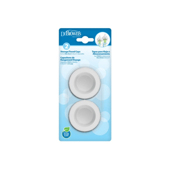 Dr. Brown's 2x Afsluitplaatjes Voor Brede Hals Zuigfles