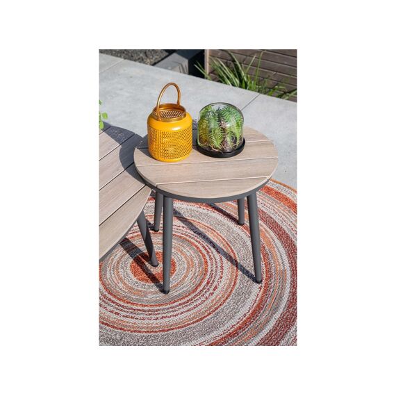 Margriet Bijzettafel D50Xh48Cm Black/Light Teak Imowood