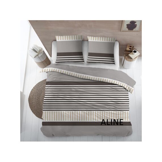 Dekbedovertrek Hdc Katoen Aline Grey 140X200/220+1