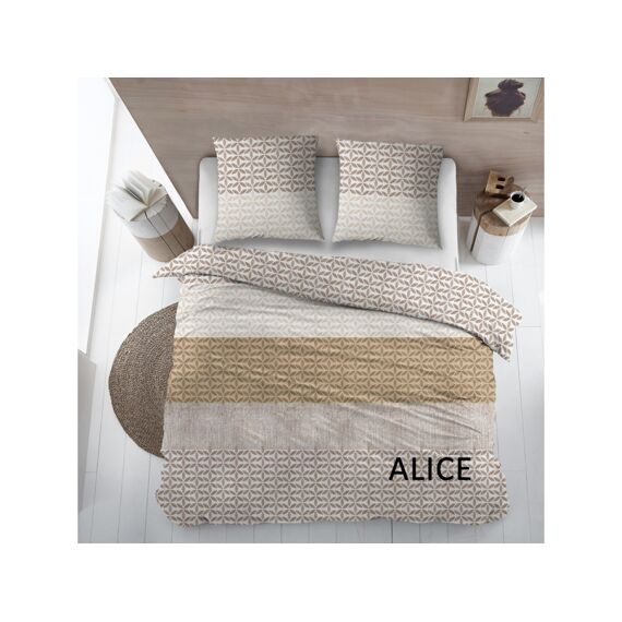 Dekbedovertrek /Hdc Katoen Alice Beige 140X200/220+1