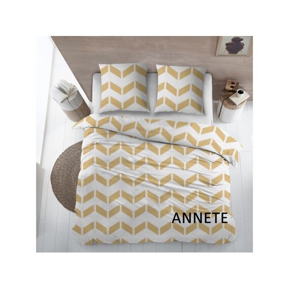 Dekbedovertrek /Hdc Katoen Anette Yellow 200X200/220+2